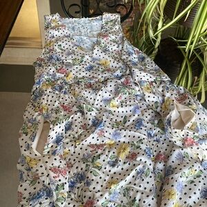 Anthropologie dRA Los Angeles Polka Dot/Floral Dress, Medium 🖤